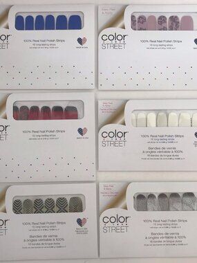 Color Street Lot Of 6 Packs 100% Nail Polish Strips (H)